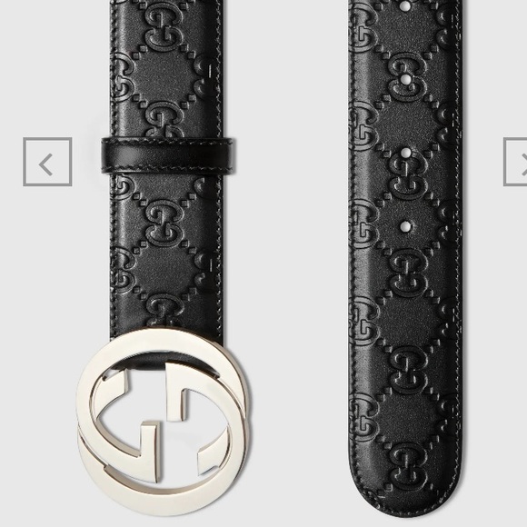 Gucci Signature Leather Belt Black Men’s 95 - Picture 3 of 16